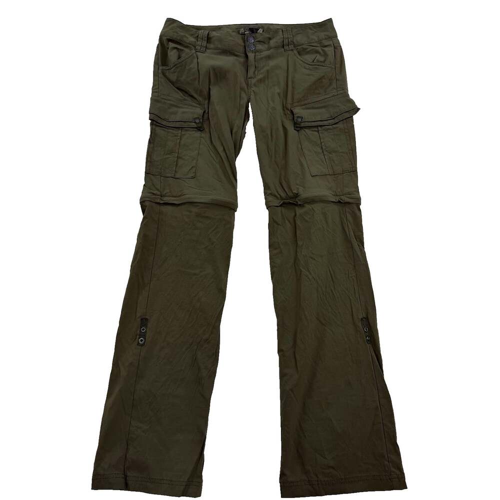 Prana Cargo Pants Women's Convertible Shorts Hiking Camping Outdoor Green Size 4